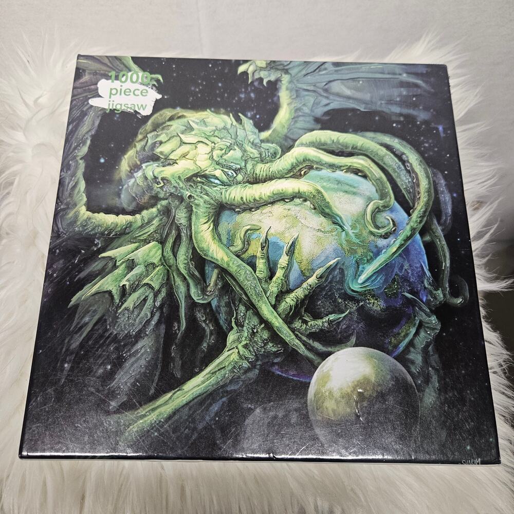 HP Lovecraft Cthulhu Rising 1000 Pc Jigsaw Puzzle 29" X 20" Eddie Sharam 2019